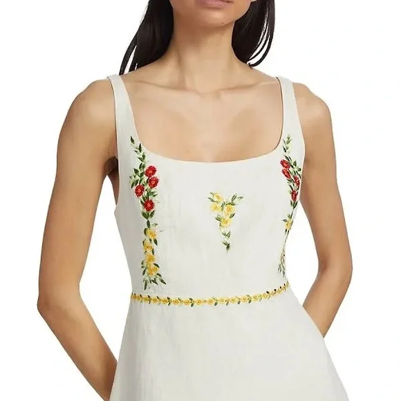 vintage embroidered cocktail dress Avec Les Filles Women's Embroidered Zippered Mini Skirt - Ice Blue main image 0